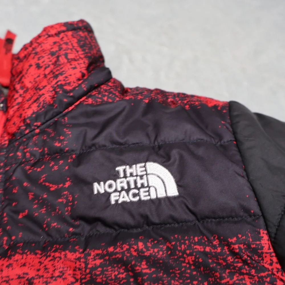 North Face Jacket Boy Small 7/8 Black Reversible Mount Chimborazo Winter Puffer
